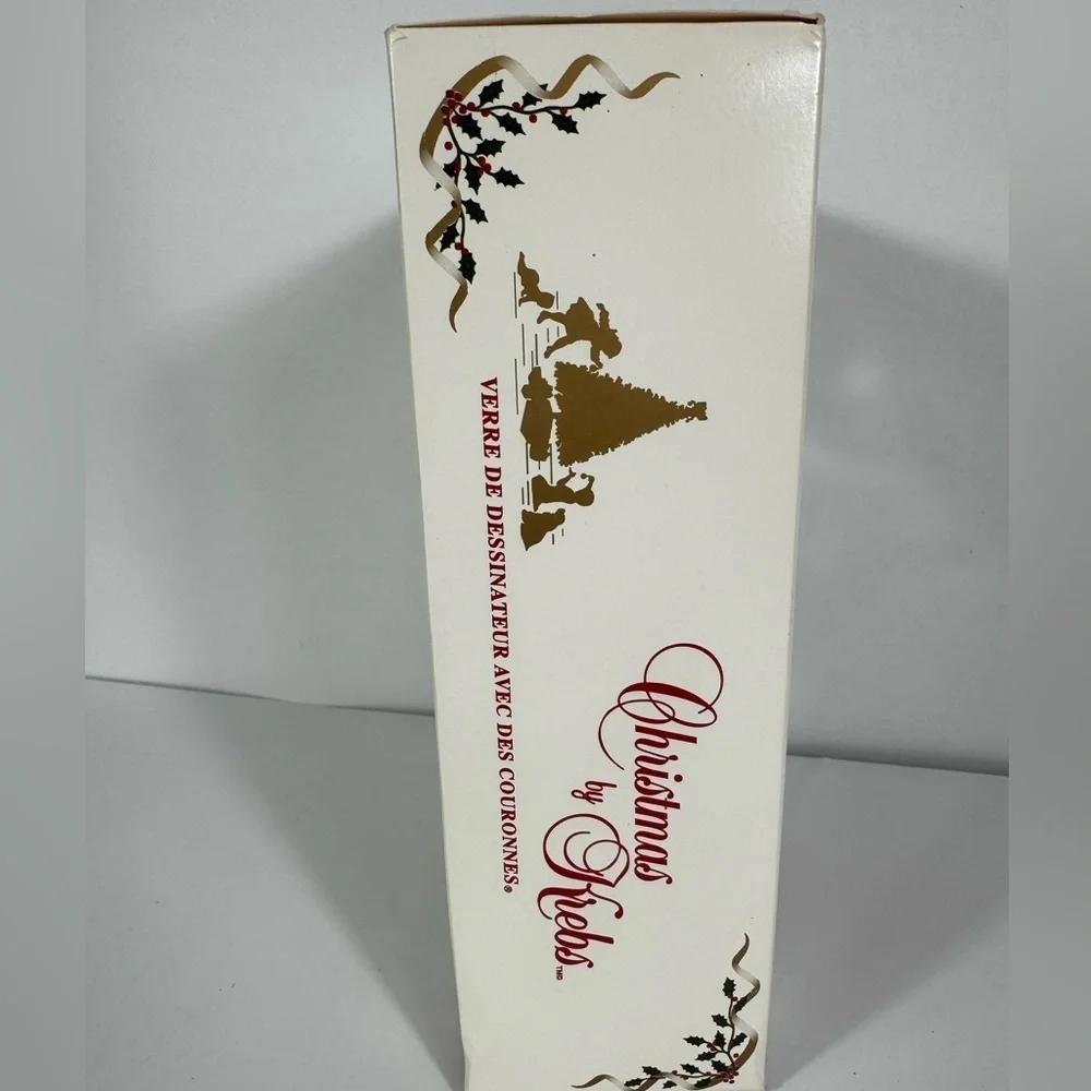 Elegant glass Christmas burgundy, gold ornaments by Krebs